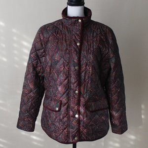 Talbots Paisley Quilted Jacket~ Size LP